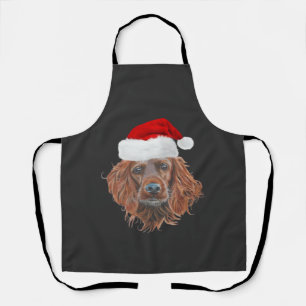 Weihnachts-Irish-Setter-Klassik-T-Shirt Schürze