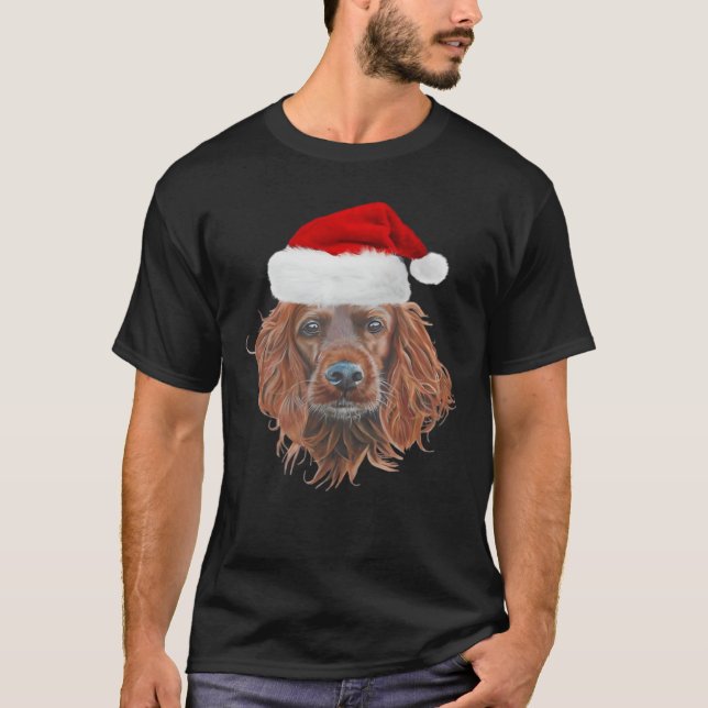 Weihnachts-Irish-Setter-Klassisches T-Shirt (Vorderseite)