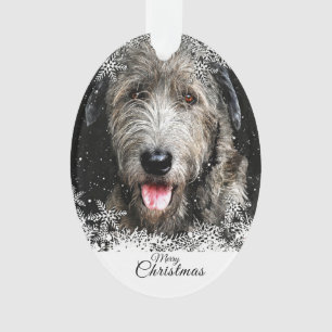 Weihnachts Irish Wolfhound Acrylschmuck Ornament