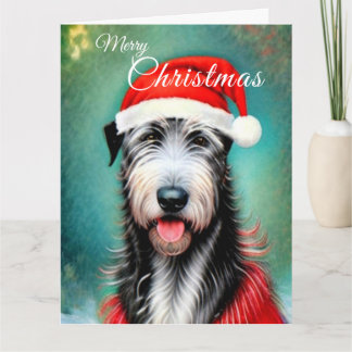 Weihnachts Irish Wolfhound Card Karte