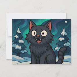 Weihnachts-Isländische Julkatze Mitteilungskarte