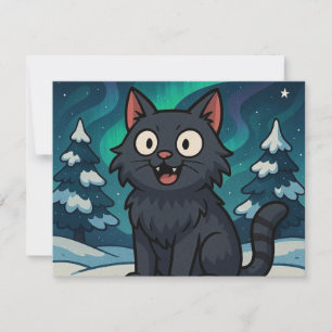 Weihnachts-Isländische Julkatze Mitteilungskarte