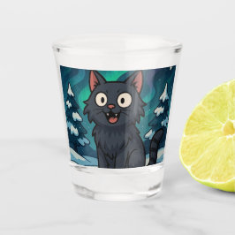 Weihnachts-Isländische Julkatze Schnapsglas