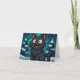 Weihnachts-Isländische Yule-Katze Dankeskarte