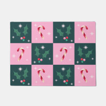 Weihnachts-Ivy, Candy Cane mit Sternen-Checkerboar