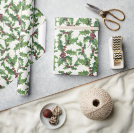 Weihnachts-Ivy Paper on Off white Geschenkpapier