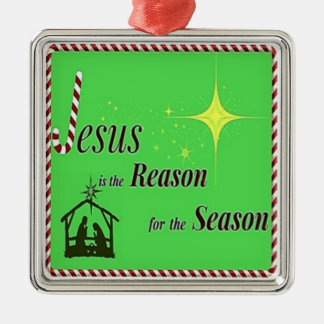 Weihnachts-Jesus-Ornament Silbernes Ornament