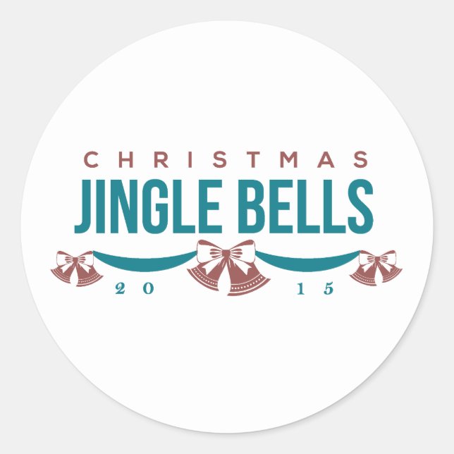 Weihnachts-Jingle-Bells Holiday Stickers 2015 (Vorderseite)