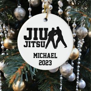 Weihnachts-Jiu-Jitsu Personalisiert Keramik Ornament