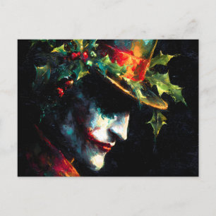Weihnachts-Joker-Portrait Feiertagspostkarte
