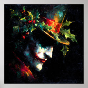 Weihnachts-Joker-Portrait Poster