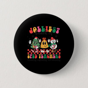 Weihnachts-Jolester-Haufen Sped-Lehrer Niedlich Gr Button