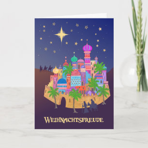 Weihnachts Joy Bethlehem German Grußkarte Karte