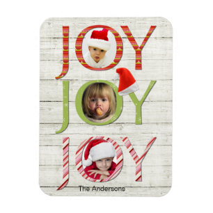 Weihnachts Joy Custom Foto Holiday Magnet