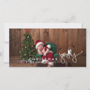 Weihnachts-Joy-Fotokarte Handschrift Feiertagskarte
