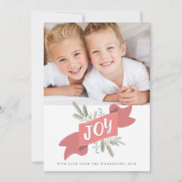 Weihnachts-Joy-Holiday-Banner Foto Gruß Feiertagskarte