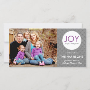 Weihnachts-Joy-Holiday-Fotokarte Feiertagskarte