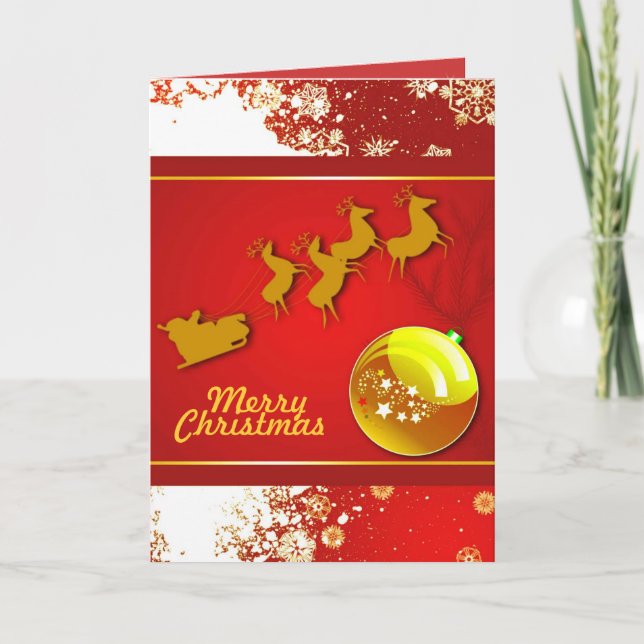 Weihnachts-Joy-Karte Feiertagskarte (Vorderseite)