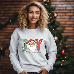 Weihnachts Joy Retro Santa in Sonnenbrille Sweatshirt