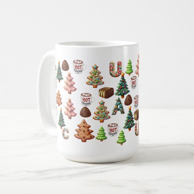 Weihnachts-Joy-Tasse Kaffeetasse (Vorderseite Links)