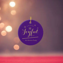 Weihnachts-Joyful-Script-Familie Name Moderner Chi
