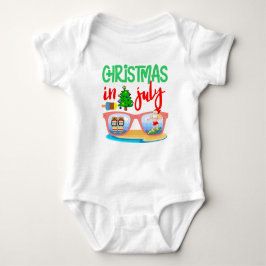 Weihnachts Juli Surfen Santa dreh Flop Baby Strampler