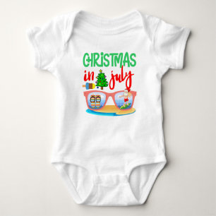 Weihnachts Juli Surfen Santa dreh Flop Baby Strampler