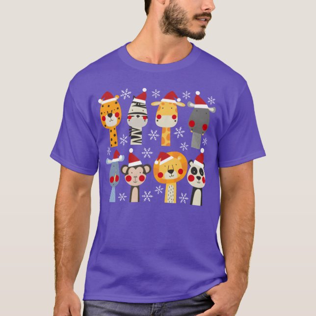 Weihnachts-Jungle-Freund T-Shirt (Vorderseite)