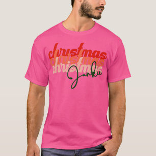 Weihnachts Junkie Leopard Weihnachtsmann Funny Xma T-Shirt