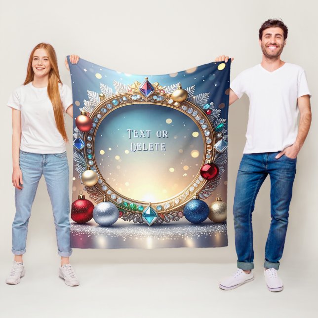 Weihnachts-Juwel-Rahmen-Fliesblanket Fleecedecke (Beispiel)