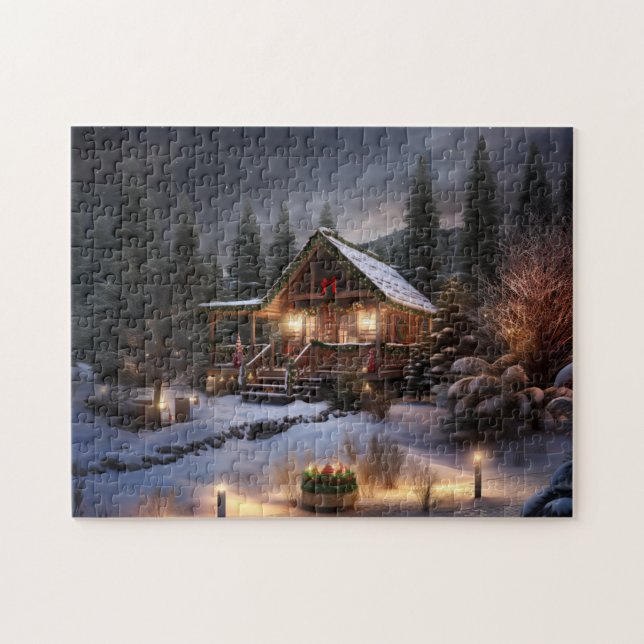 Weihnachts-Kabine Weihnachten Puzzle Holiday Gesch (Horizontal)