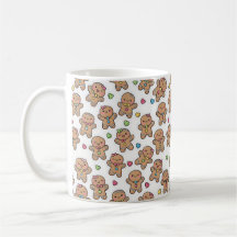 Weihnachts-Kaffee-Tasse mit Lebkuchenmännern