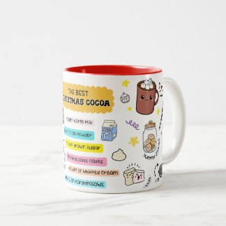 Weihnachts-Kakao-Tasse Zweifarbige Tasse