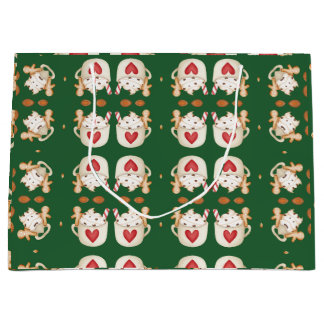 Weihnachts-Kakaogeometrie Abstrakt Große Geschenktüte