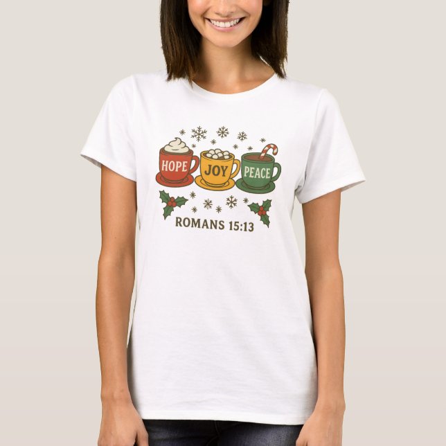 Weihnachts-Kakaotassen T-Shirt (Vorderseite)