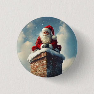 Weihnachts-Kaminpause: Ein Winterlächeln Button