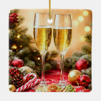 Weihnachts-Kampagne Flöten Prost Keramikornament