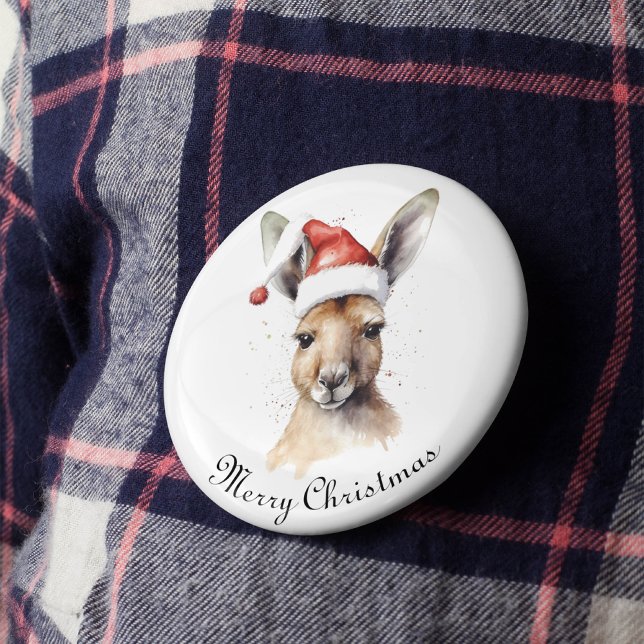 Weihnachts-Kangaroo, anpassbar Button (Von Creator hochgeladen)