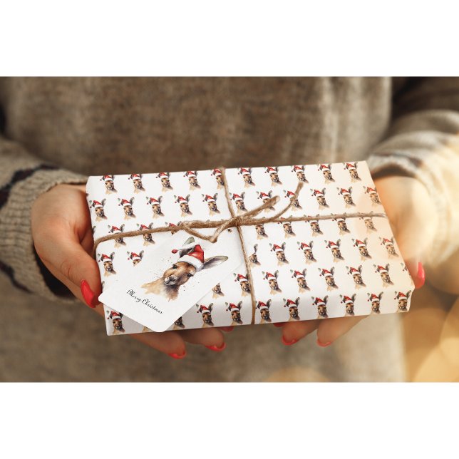 Weihnachts-Kangaroo, anpassbar Geschenkanhänger (Von Creator hochgeladen)