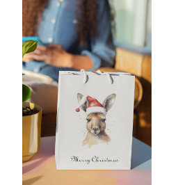 Weihnachts-Kangaroo, anpassbar Mittlere Geschenktüte
