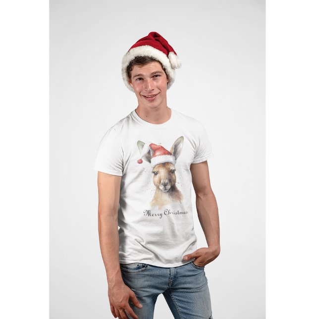 Weihnachts-Kangaroo, anpassbar T-Shirt (Von Creator hochgeladen)
