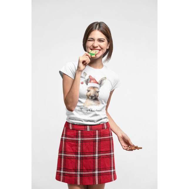 Weihnachts-Kangaroo, anpassbar T-Shirt (Von Creator hochgeladen)