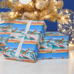 Weihnachts-Känguru-Surfen Bells Beach Geschenkpapier