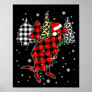 Weihnachts-Känguru-Tiere Weihnachten Buffalo Karie Poster