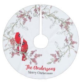 Weihnachts-Kardinal-Baumrock Polyester Weihnachtsbaumdecke