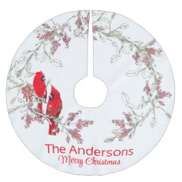 Weihnachts-Kardinal-Baumrock Polyester Weihnachtsbaumdecke