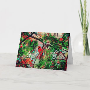 Weihnachts-Kardinal Bird Faith Card John 3:16 Karte