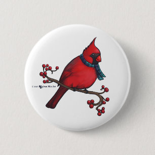 Weihnachts-Kardinal Button