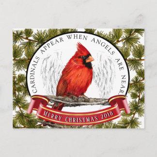 Weihnachts-Kardinal-Postkarte mit benutzerdefinier Postkarte