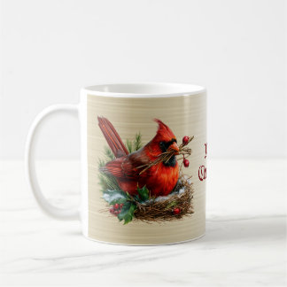 Weihnachts Kardinal Rote Vögel Blumen Feiertage Pa Kaffeetasse